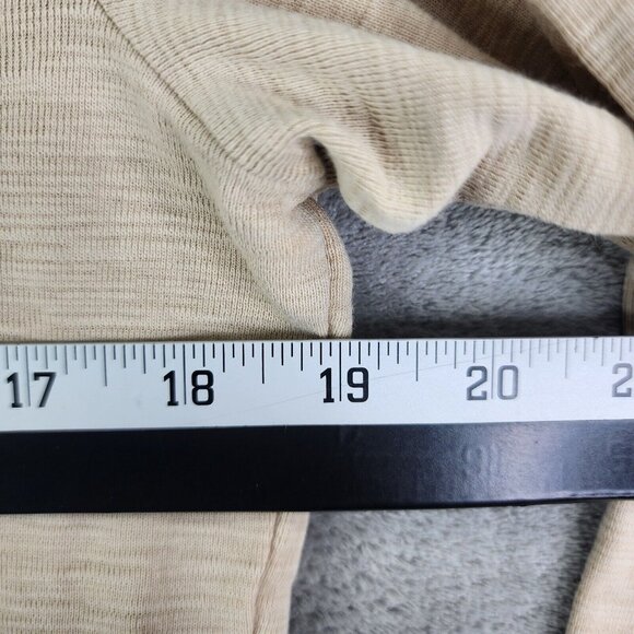 Womens LRL Lauren Ralph Lauren Henley Shirt 3/4 Sleeve Pocket 1/2 Button Down L - Picture 6 of 8